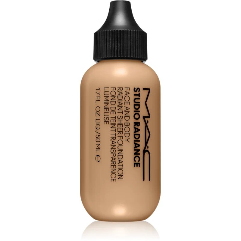 MAC Cosmetics Studio Radiance Face and Body Radiant Sheer Foundation lahek tekoči puder za obraz in telo odtenek C3 50 ml