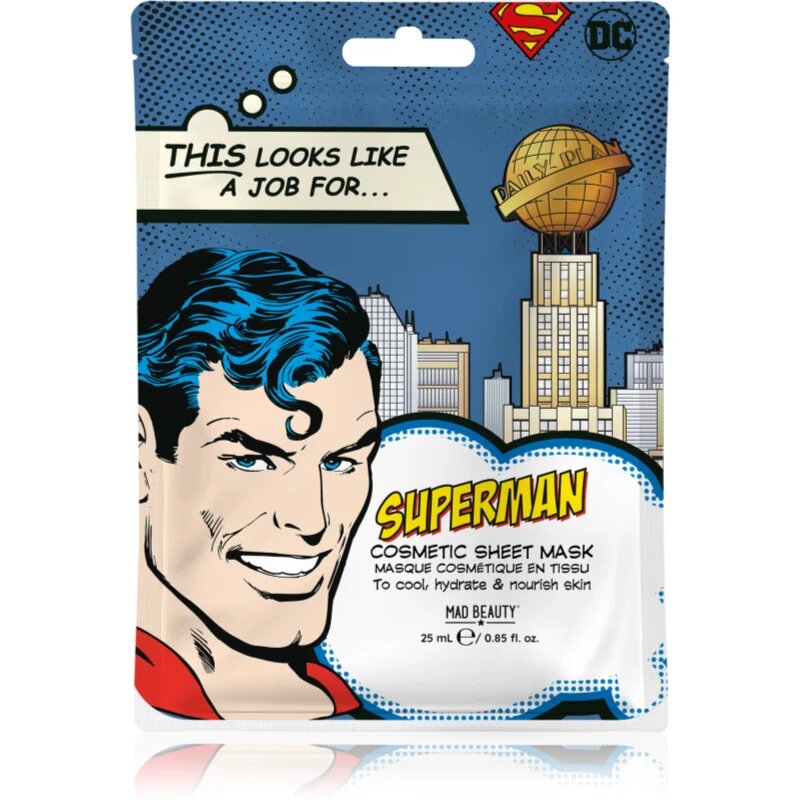 Mad Beauty DC Superman maska iz platna s hialuronsko kislino 25 ml