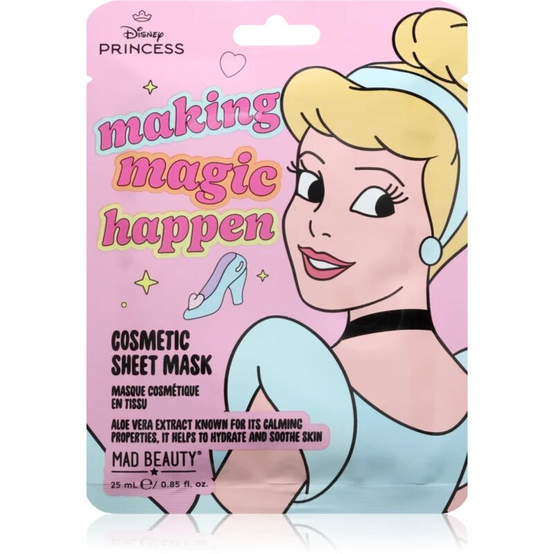 Mad Beauty Disney Princess Cinderella vlažilna tekstilna maska 25 ml