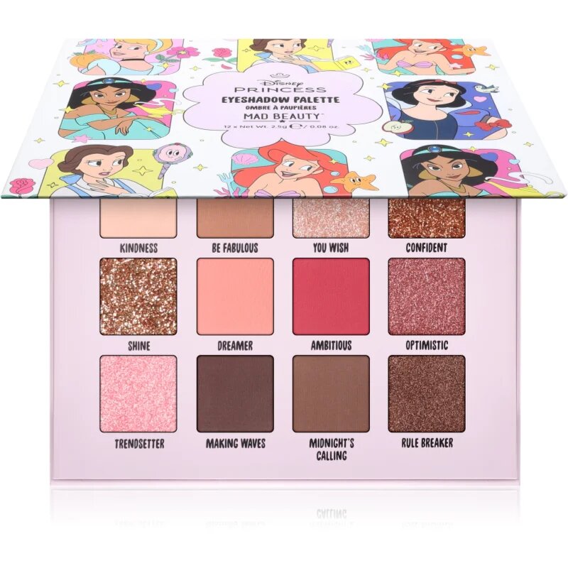 Mad Beauty Disney Princess Express Yourself paleta senčil za oči 12x2.5 g