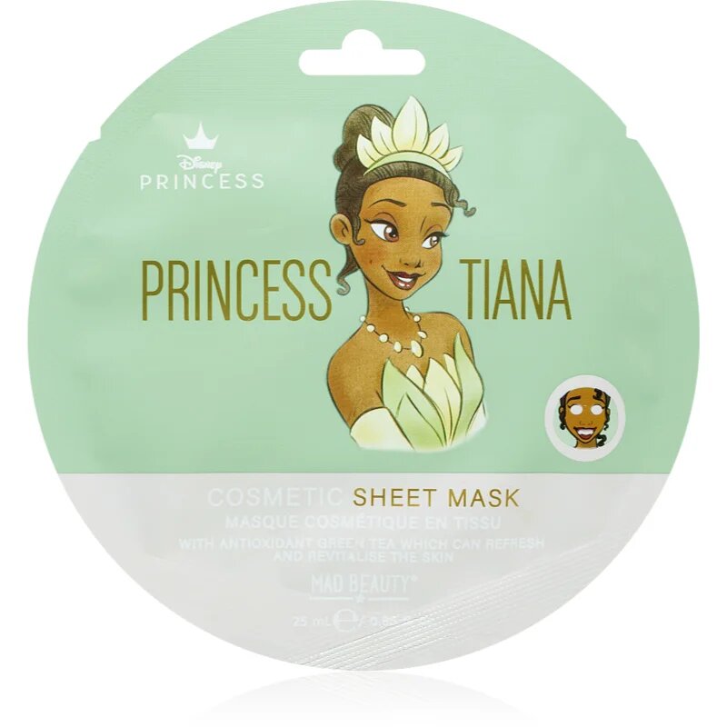 Mad Beauty Disney Princess Tiana antioksidacijska maska iz platna 25 ml