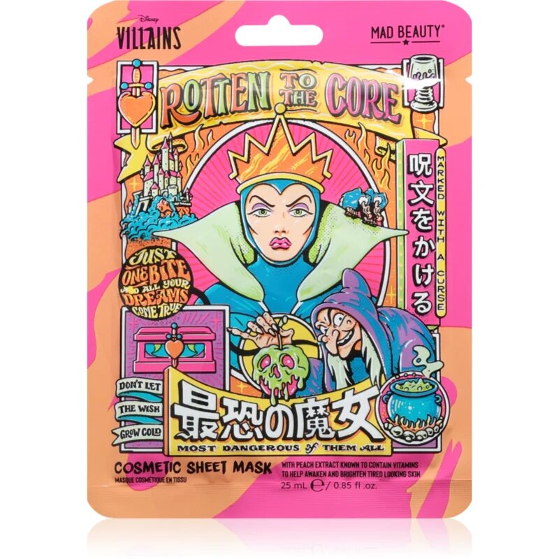 Mad Beauty Disney Villains Evil Queen maska iz platna z vlažilnim in revitalizacijskim učinkom 25 ml