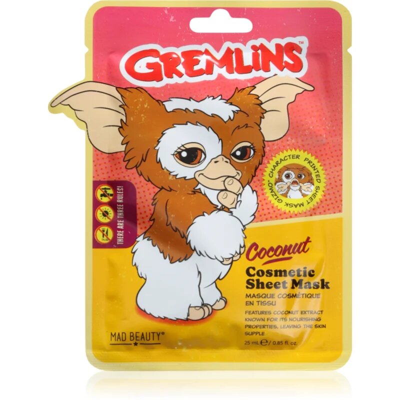 Mad Beauty Gremlins vlažilna tekstilna maska s hialuronsko kislino 25 ml