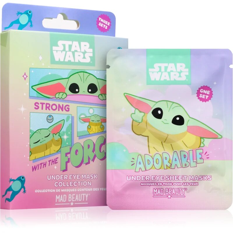 Mad Beauty Grogu Galaxy hidrogel blazinice za predel okoli oči 4 kos