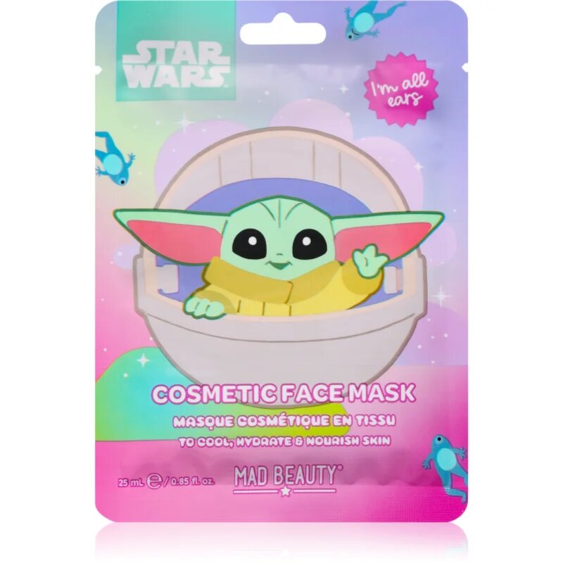Mad Beauty Grogu Galaxy vlažilna tekstilna maska z osvežujočim učinkom 25 ml