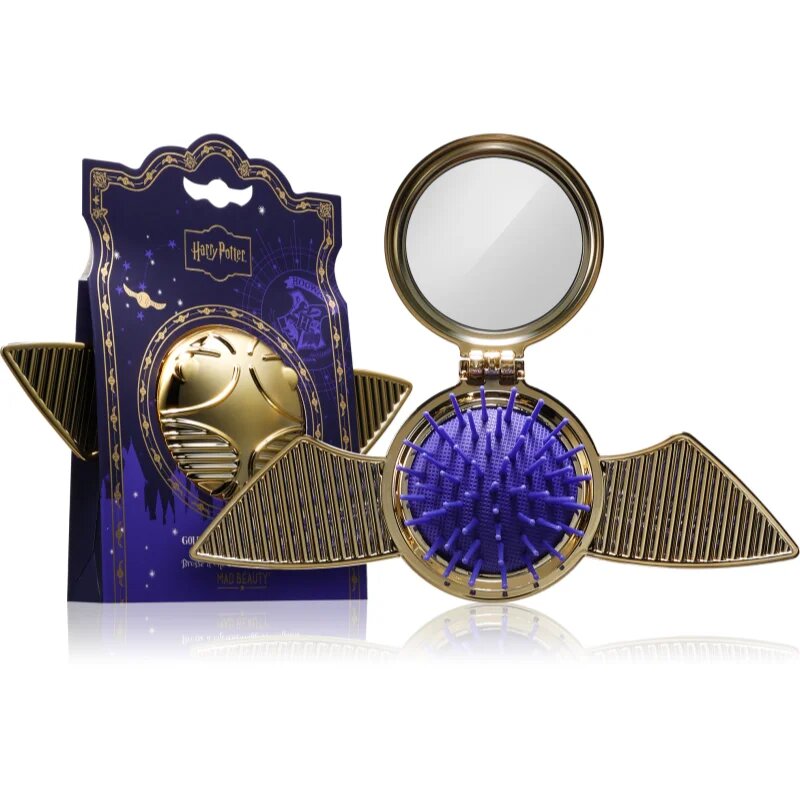 Mad Beauty Harry Potter Snitch krtača za lase z ogledalom 1 kos