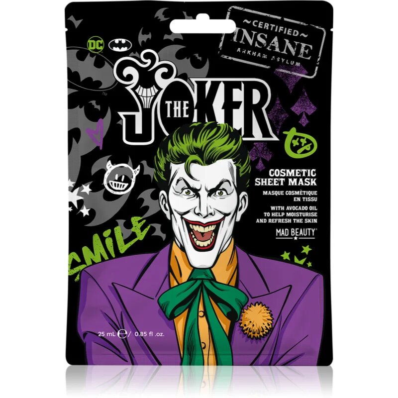 Mad Beauty Joker Sheet Mask vlažilna tekstilna maska 1 kos