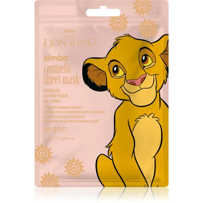 Mad Beauty Lion King Simba revitalizacijska maska iz platna 25 ml