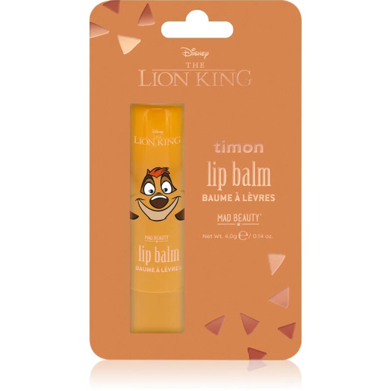 Mad Beauty Lion King Timon vlažilni balzam za ustnice 4 g