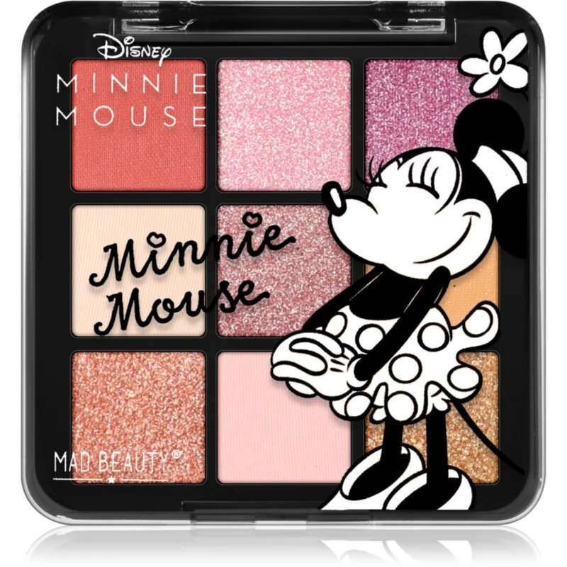 Mad Beauty Minnie Bow Magic Eyeshadow Palette paleta senčil za oči 9x1.5 g