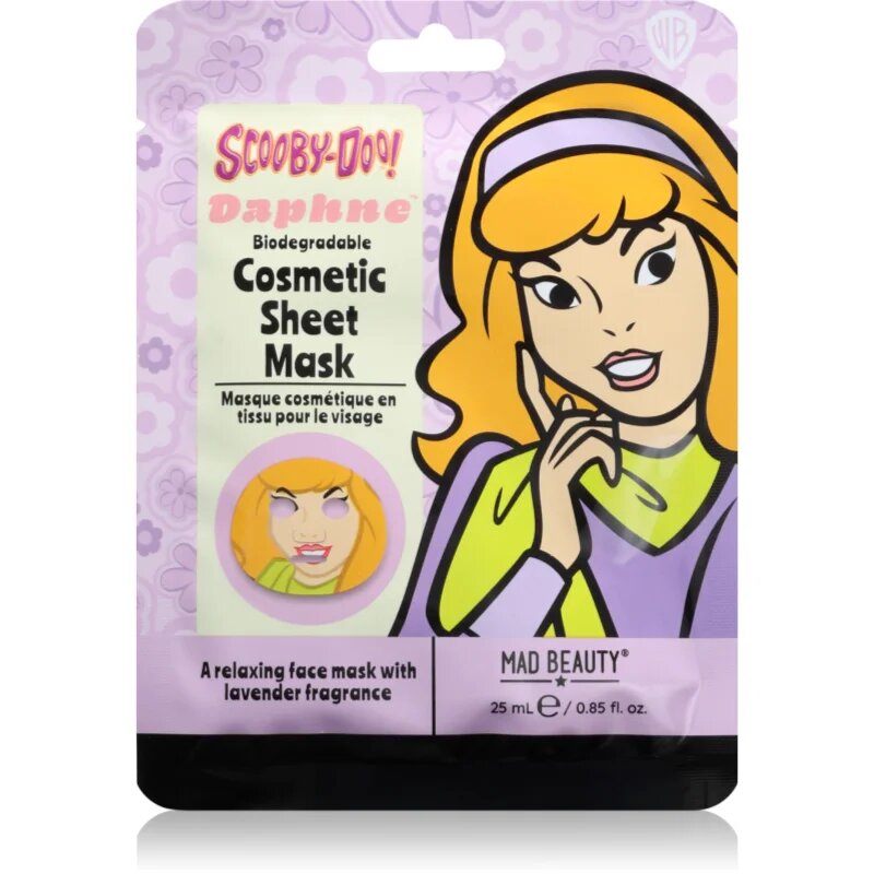 Mad Beauty Scooby Doo Daphne maska iz platna z revitalizacijskim učinkom 25 ml