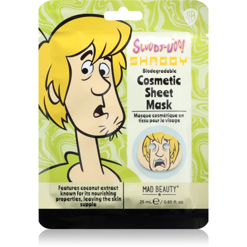 Mad Beauty Scooby Doo Shaggy maska iz platna s pomirjajočim učinkom 25 ml