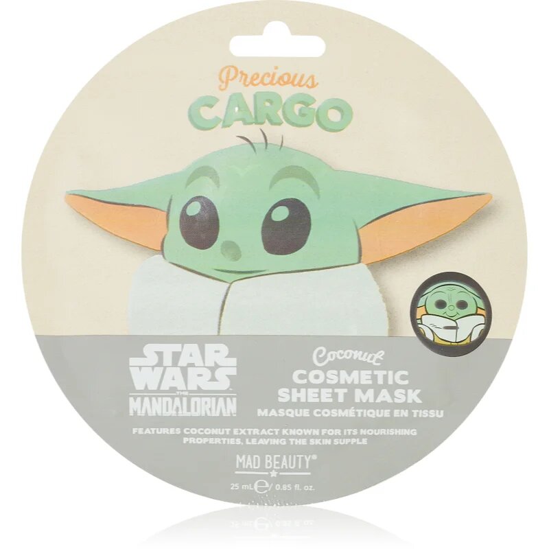 Mad Beauty Star Wars Grogu maska iz platna z mehčalnim učinkom 25 ml