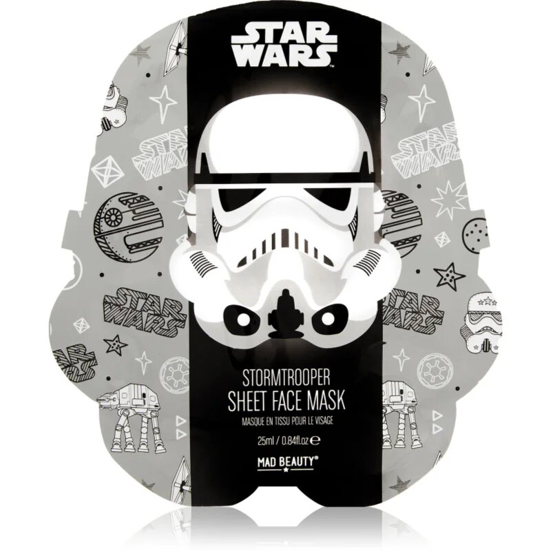 Mad Beauty Star Wars Storm Trooper vlažilna tekstilna maska z izvlečkom zelenega čaja 25 ml
