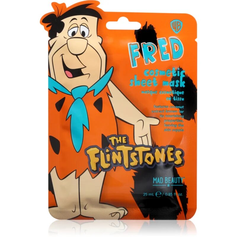 Mad Beauty The Flinstones Fred vlažilna tekstilna maska 25 ml