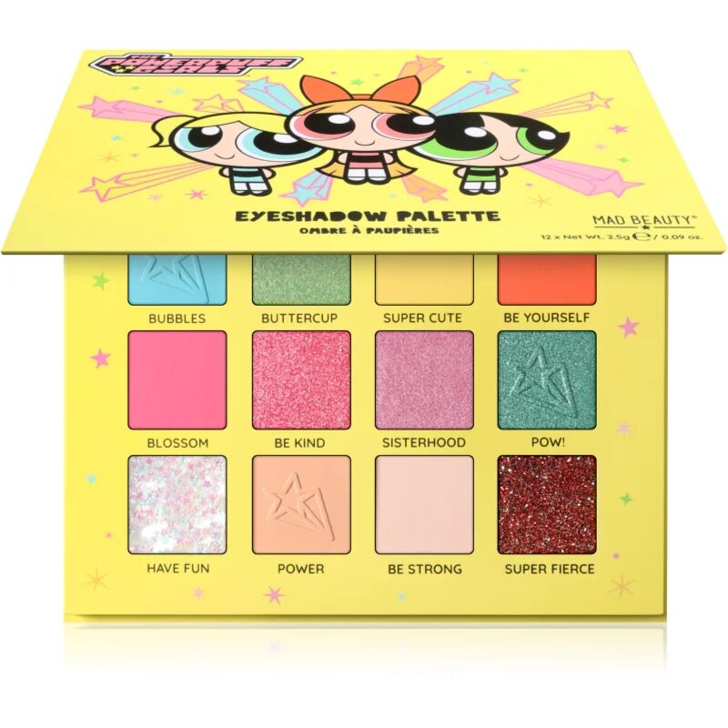 Mad Beauty The Powerpuff Girls paleta senčil za oči 12x2.5 g