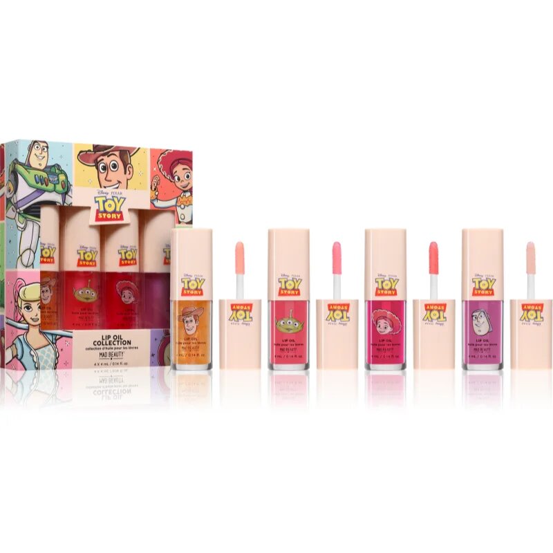 Mad Beauty Toy Story Lip Oil Collection set sijajev za ustnice 4x4 ml