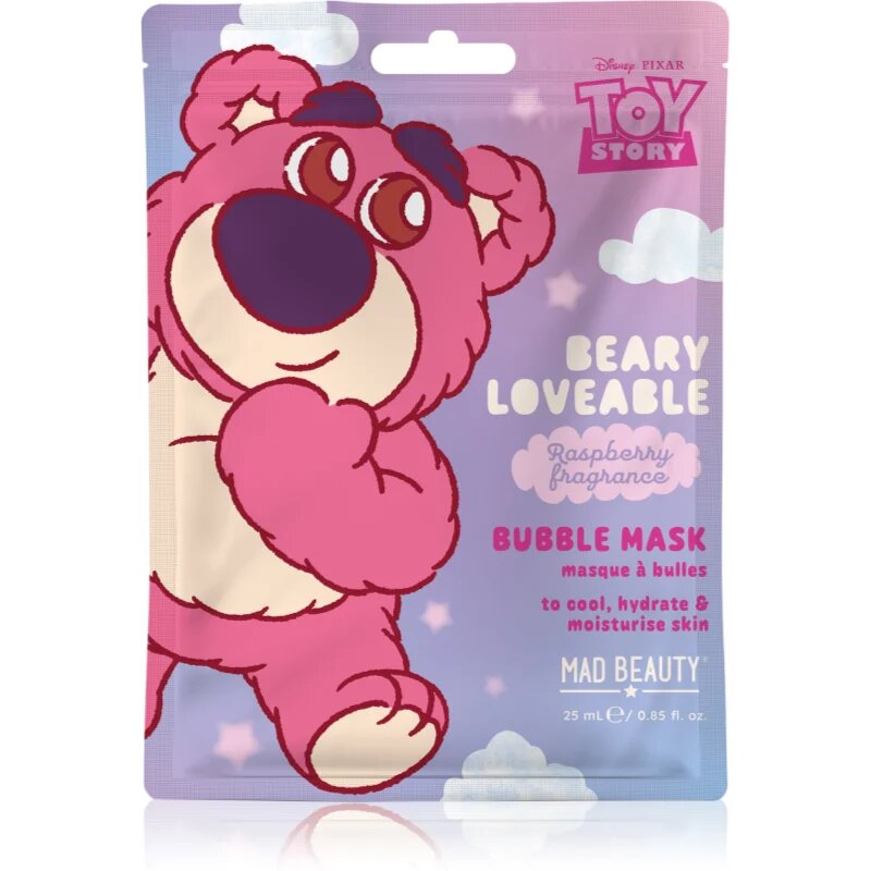 Mad Beauty Toy Story penasta maska za obraz s hladilnim učinkom dišave Raspberry 25 ml
