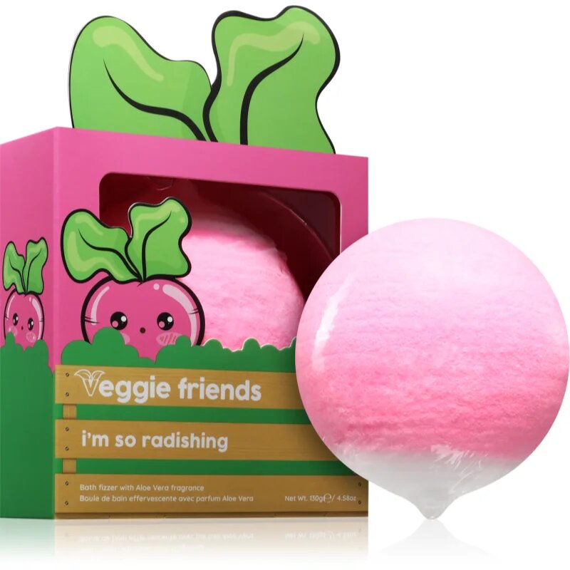 Mad Beauty Veggie Friends Radish šumeča kopalna kroglica 130 g