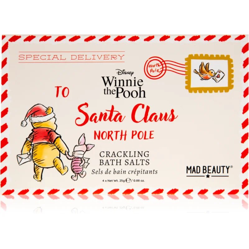 Mad Beauty Winnie The Pooh Festive sol za kopel 4x25 g