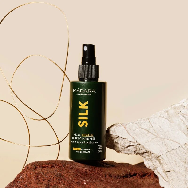Mádara MÁDARA Silk zaščitna meglica za poškodovane lase 90 ml
