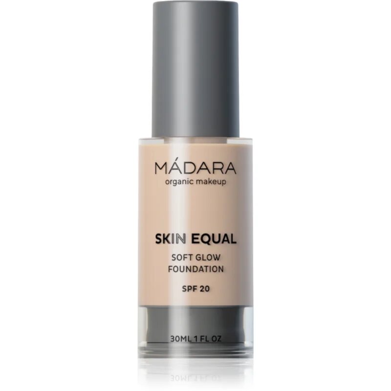 Mádara MÁDARA Skin Equal posvetlitveni tekoči puder za naraven videz SPF 20 odtenek #10 Porcelain 30 ml