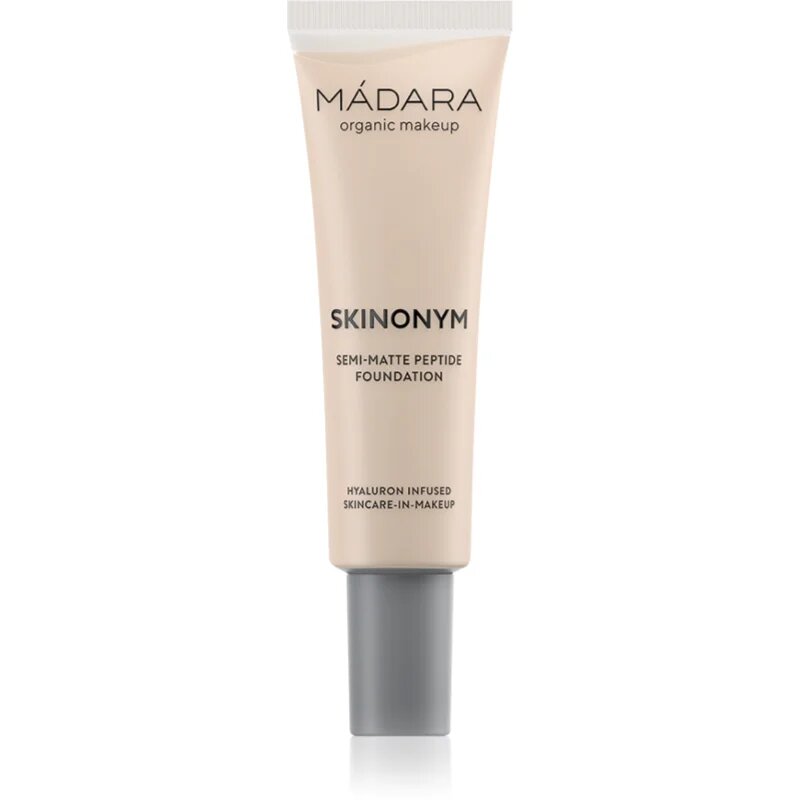 Mádara MÁDARA Skinonym Semi-Matte Peptide dolgoobstojen tekoči puder s peptidi odtenek #15 Stone 30 ml