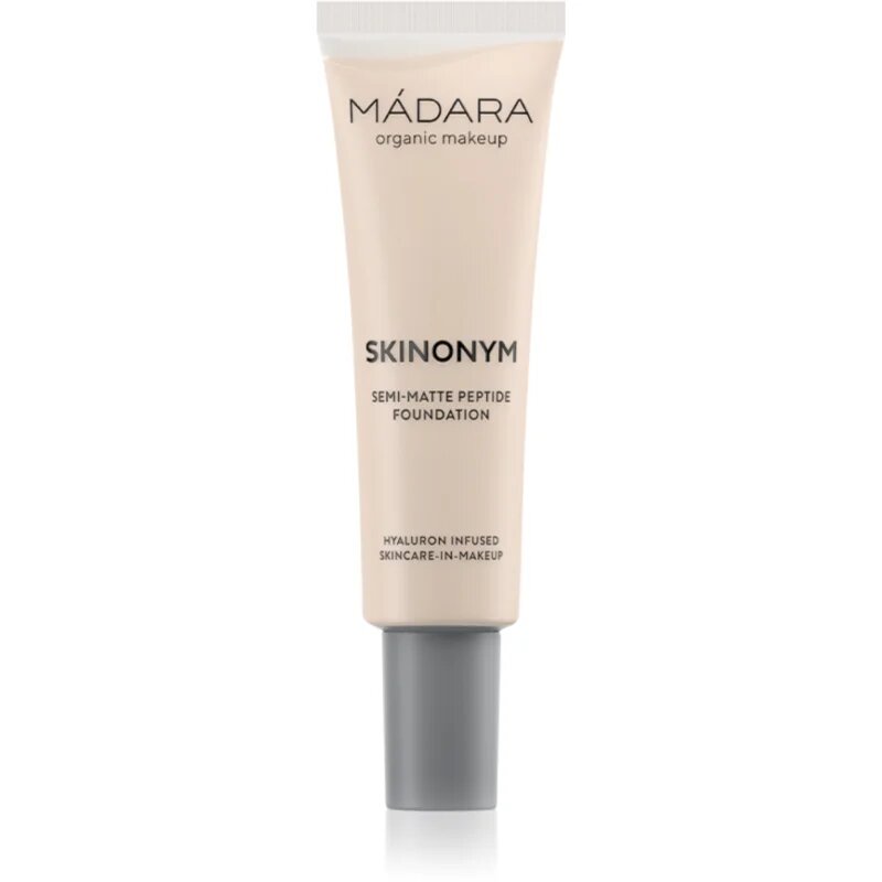 Mádara MÁDARA Skinonym Semi-Matte Peptide dolgoobstojen tekoči puder s peptidi odtenek Porcelain 10 30 ml