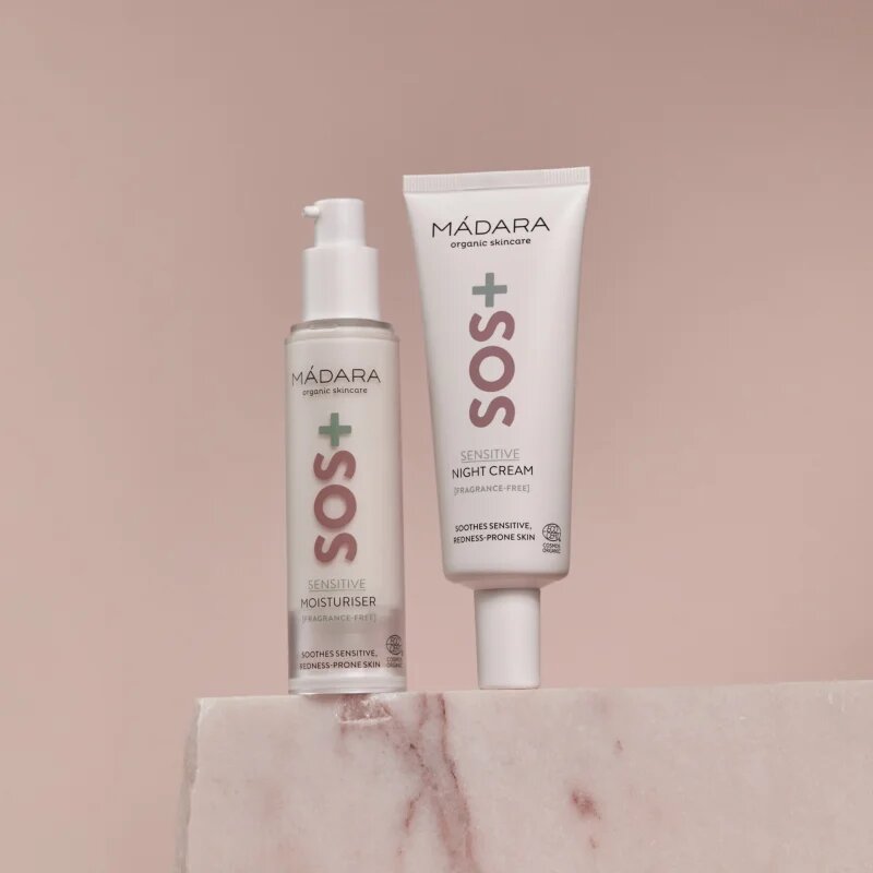 Mádara MÁDARA SOS+ Sensitive nočna krema za občutljivo kožo 70 ml
