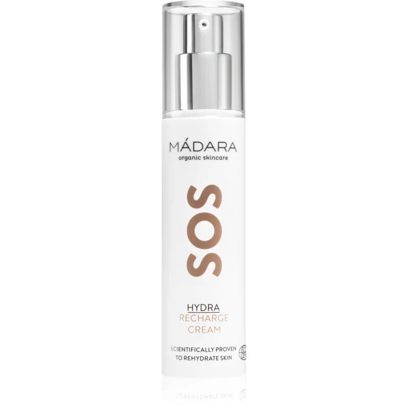 Mádara SOS Hydra Recharge dnevna in nočna vlažilna krema proti gubam 50 ml