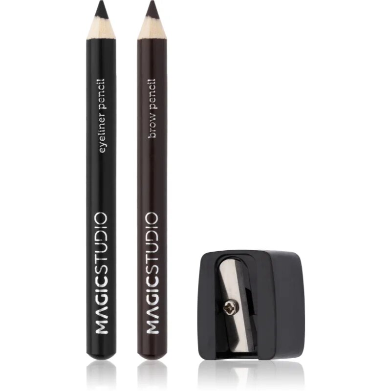 Magic studio Eyeliner Pencil Brow & Sharpener set za oči in obrvi 0.5 g