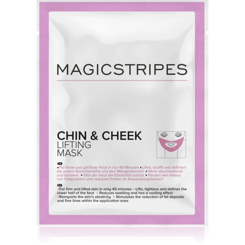 MAGICSTRIPES Chin & Cheek Lifting Mask učvrstitvena hidrogel maska za brado in obraz 1 kos