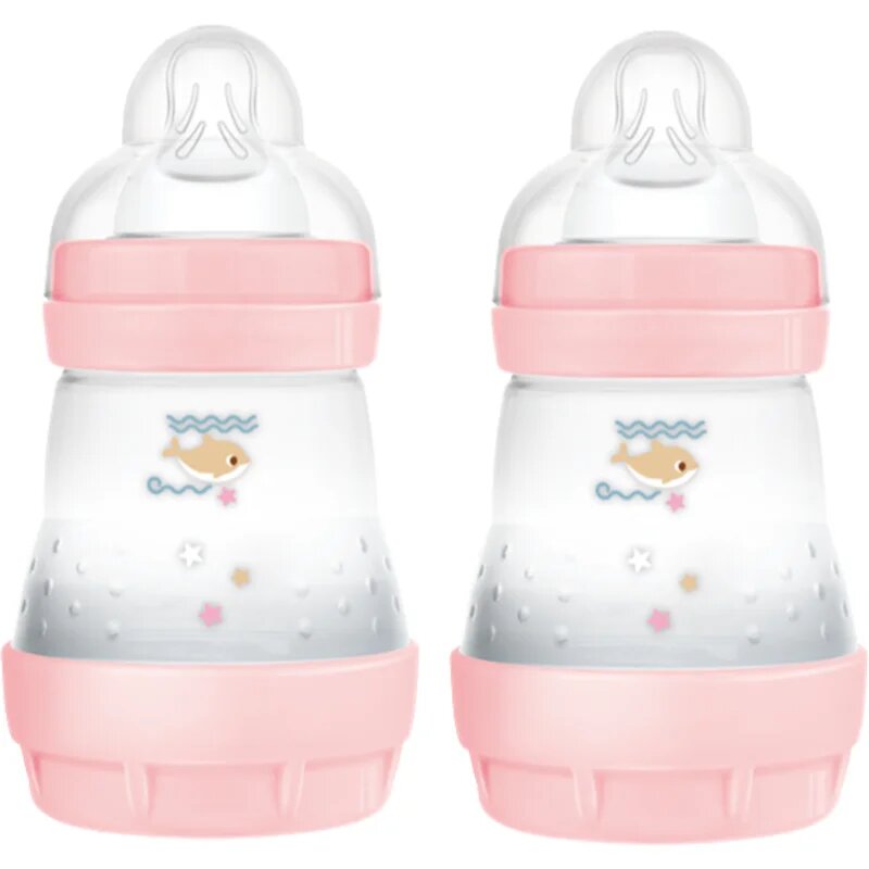 MAM Perfect Star Anti-colic Bottle antikolična steklenička 0m+ Pink 2x160 ml