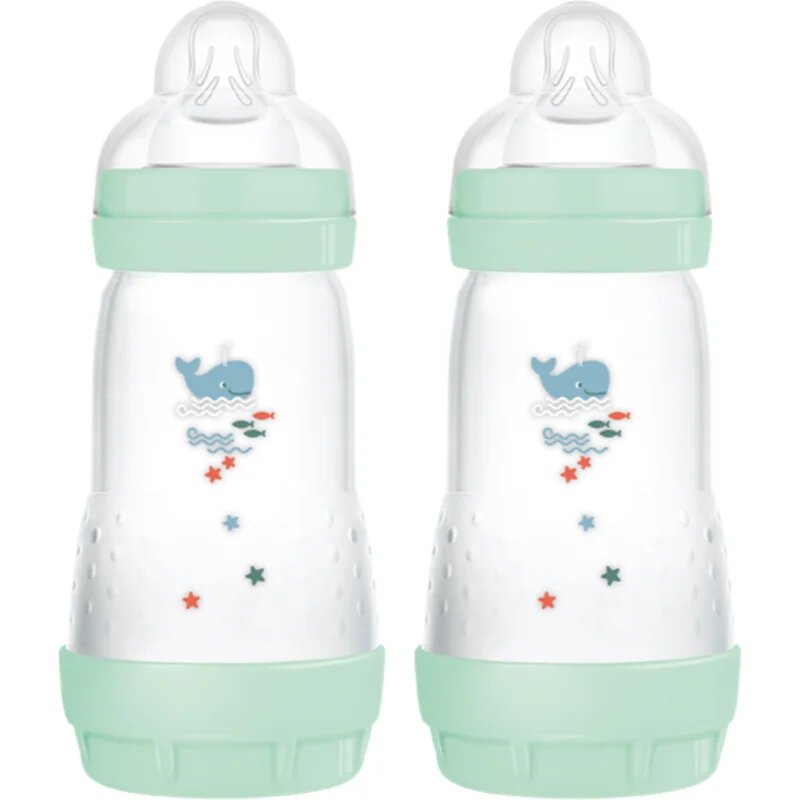 MAM Perfect Star Anti-colic Bottle antikolična steklenička 2m+ Mint 2x260 ml