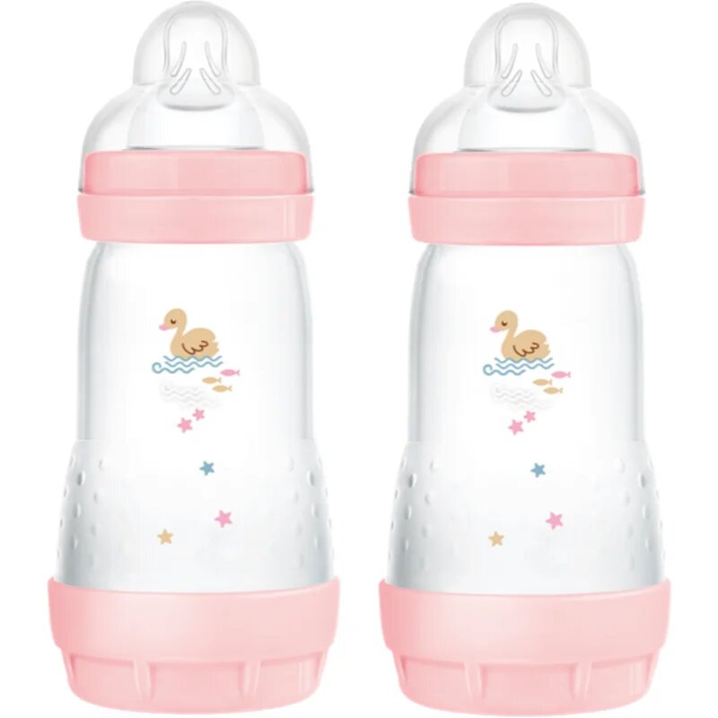 MAM Perfect Star Anti-colic Bottle antikolična steklenička 2m+ Pink 2x260 ml