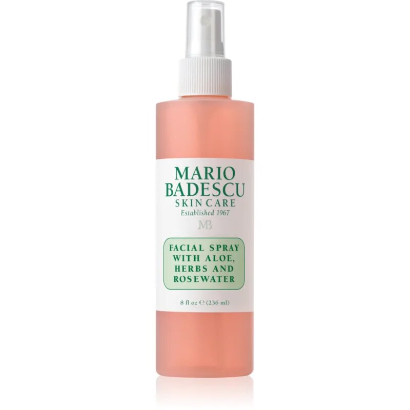 Mario Badescu Facial Spray with Aloe Herbs and Rosewater meglica za tonizacijo obraza za osvetljevanje kože in hidratacijo 236 ml