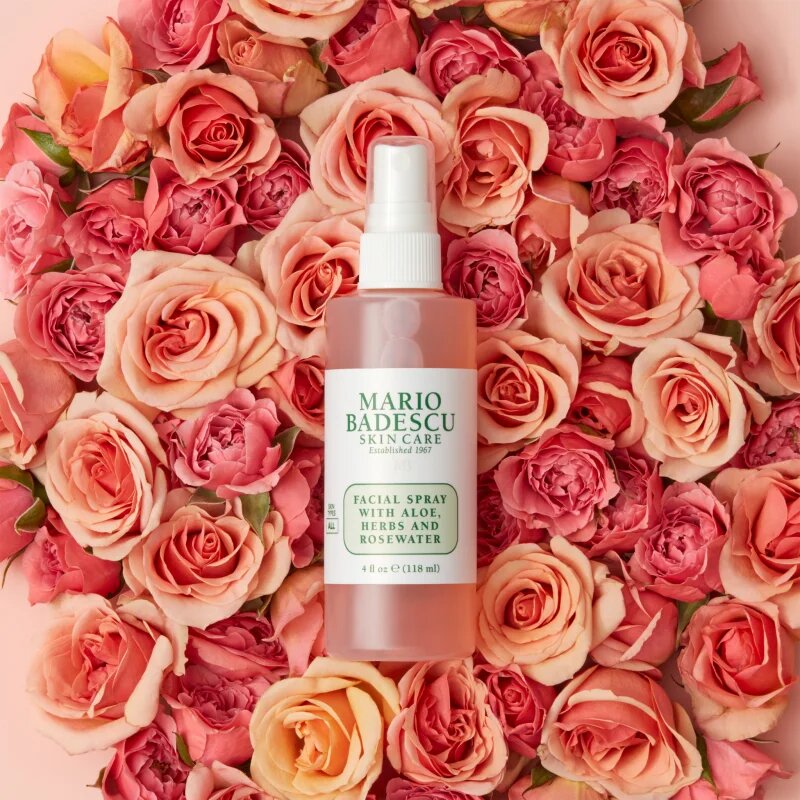 Mario Badescu Facial Spray with Aloe Herbs and Rosewater meglica za tonizacijo obraza za osvetljevanje kože in hidratacijo 236 ml