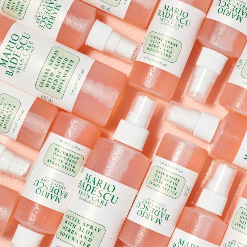 Mario Badescu Facial Spray with Aloe Herbs and Rosewater meglica za tonizacijo obraza za osvetljevanje kože in hidratacijo 236 ml