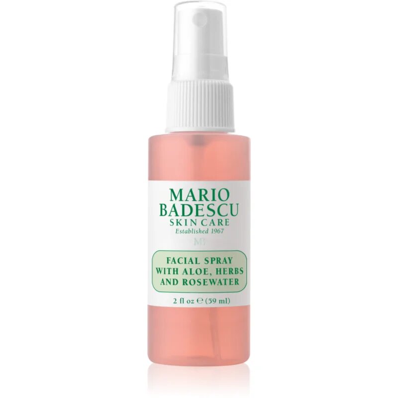 Mario Badescu Facial Spray with Aloe Herbs and Rosewater meglica za tonizacijo obraza za osvetljevanje kože in hidratacijo 59 ml