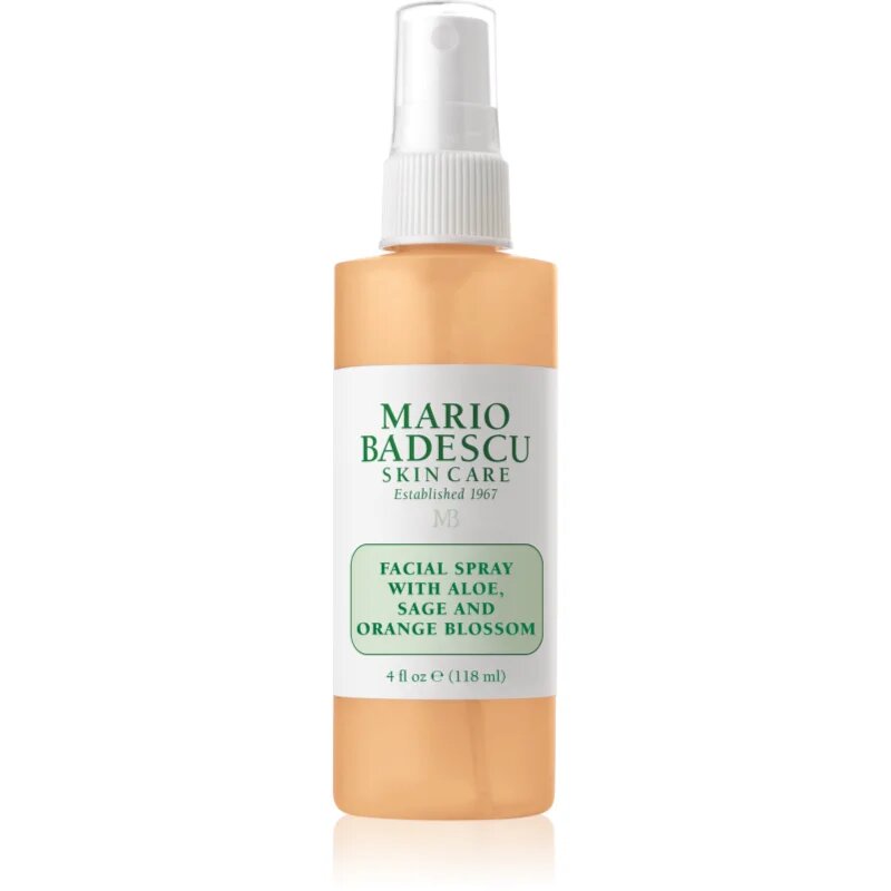 Mario Badescu Facial Spray with Aloe Sage and Orange Blossom energijska vlažilna meglica za obraz 118 ml