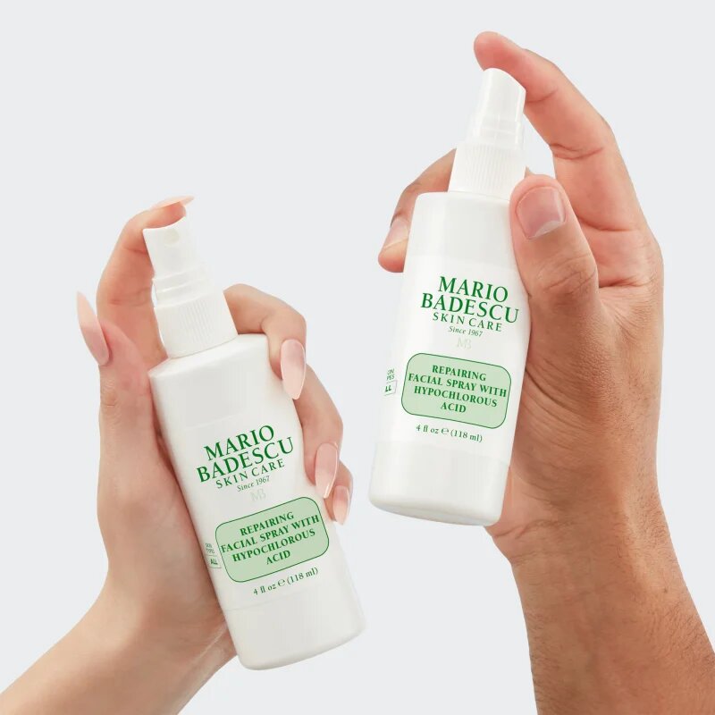 Mario Badescu Repairing Facial Spray With Hypochlorous Acid obnovitveno pršilo za obraz za pomiritev kože 118 ml