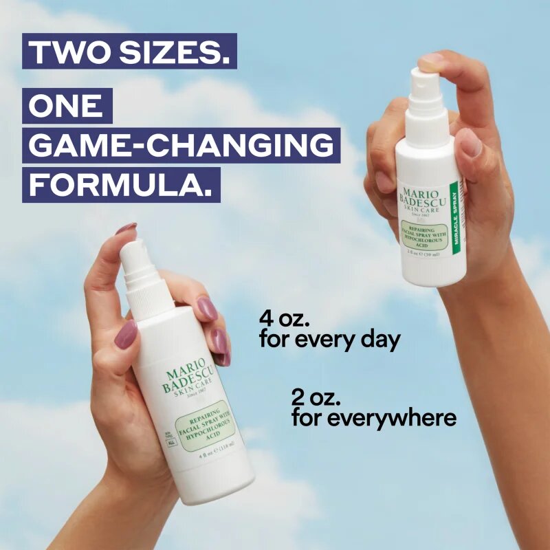 Mario Badescu Repairing Facial Spray With Hypochlorous Acid obnovitveno pršilo za obraz za pomiritev kože 59 ml