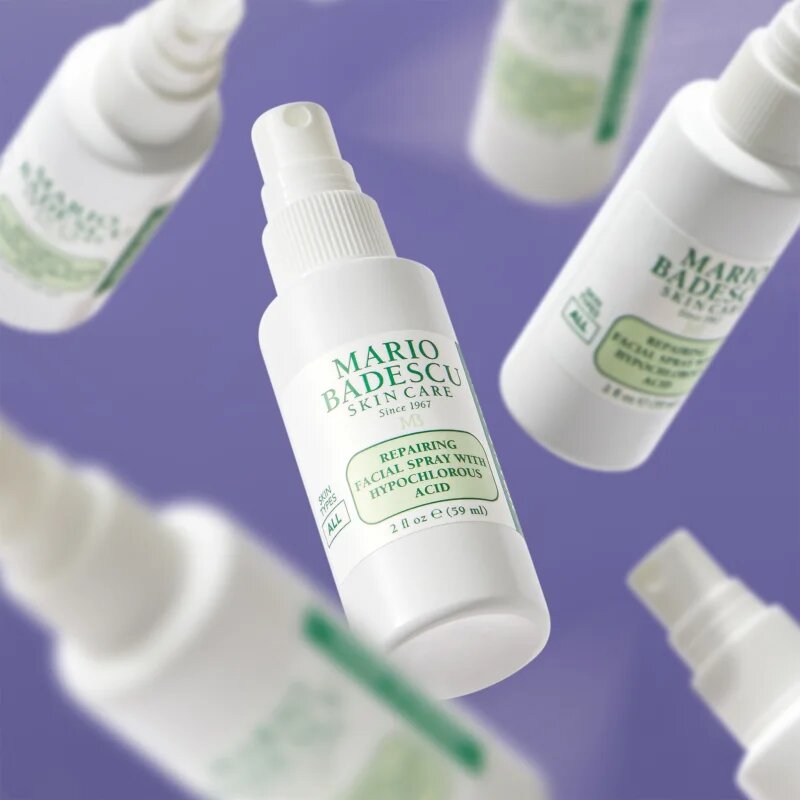 Mario Badescu Repairing Facial Spray With Hypochlorous Acid obnovitveno pršilo za obraz za pomiritev kože 59 ml
