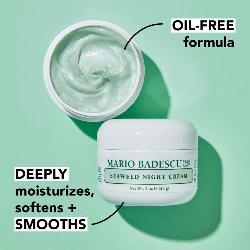 Mario Badescu Seaweed Night Cream nočna vlažilna krema z minerali 28 g
