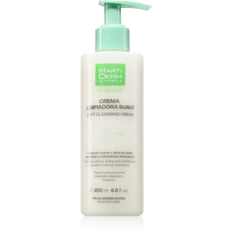 Martiderm Acniover Soft Cleansing Cream čistilna krema za občutljivo k aknam nagnjeno kožo 200 ml