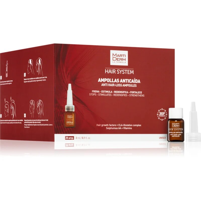Martiderm Hair System Anti Hair-Loss Ampoules ampule proti izpadanju las 28 kos