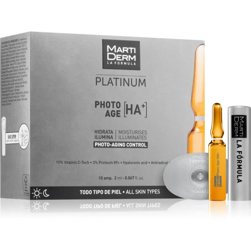 Martiderm Platinum Photo Age HA+ serum proti staranju kože v ampulah z vitaminom C 10x2 ml