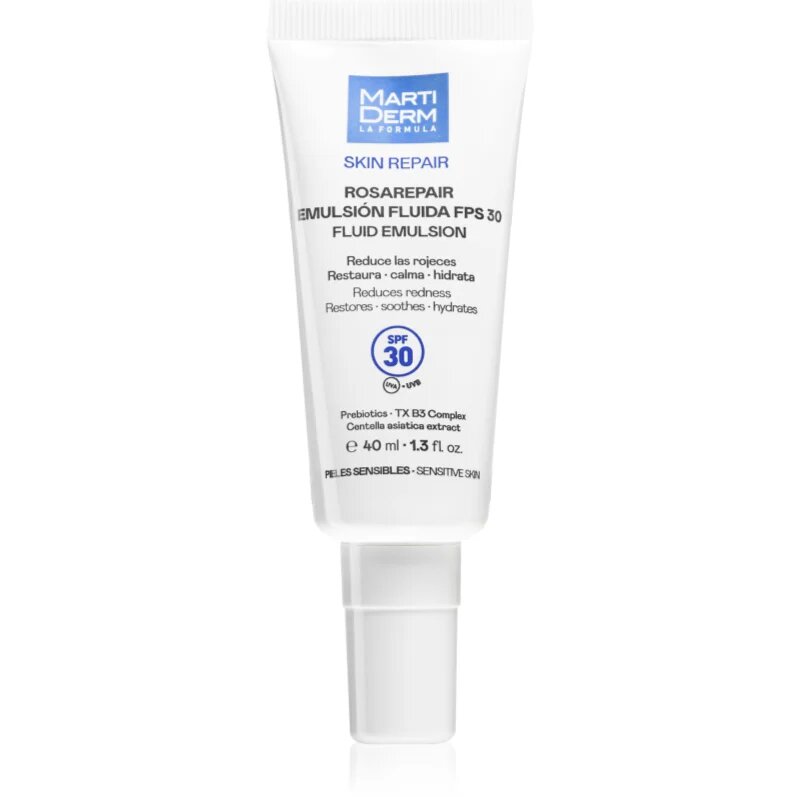 Martiderm Skin Repair Rosarepair Fluid Emulsion SPF 30 vlažilni fluid proti rdečici na obrazu SPF 30 40 ml