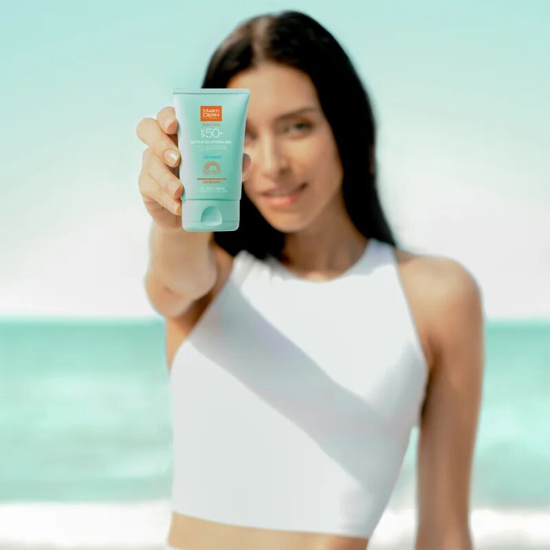 Martiderm Sun Care Active D Hydra Gel gel-krema za sončenje za obraz 50 ml