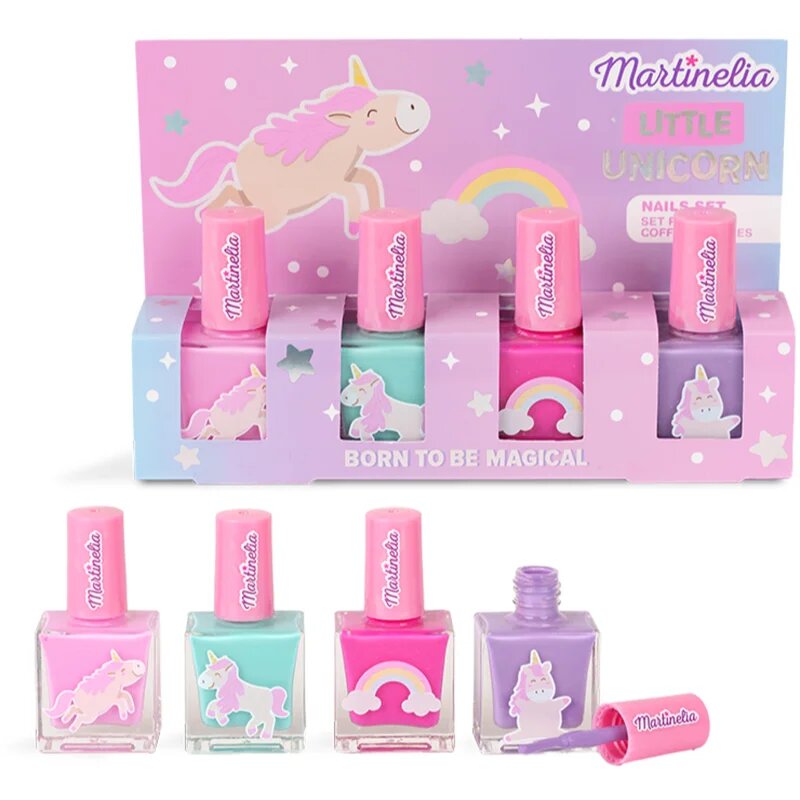 Martinelia Little Unicorn Nail Polish Set set lakov za nohte za otroke Pink Blue Purple Fuchsia